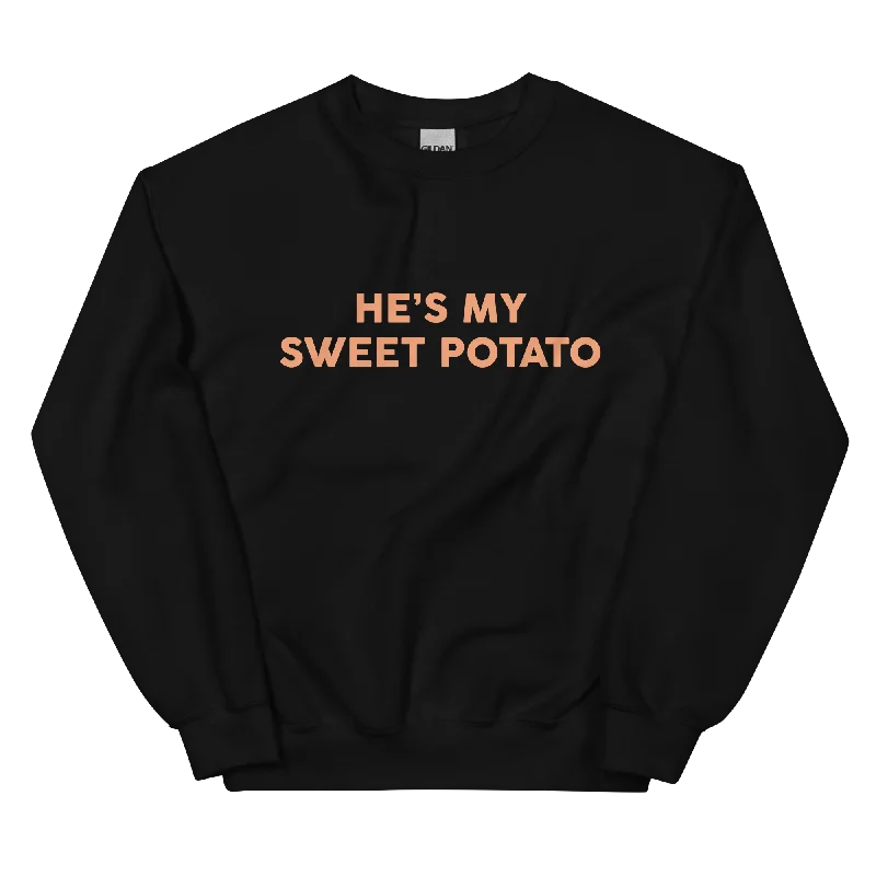 He's My Sweet Potato Unisex Sweatshirt Hoodie with Hood Adjustable Protection