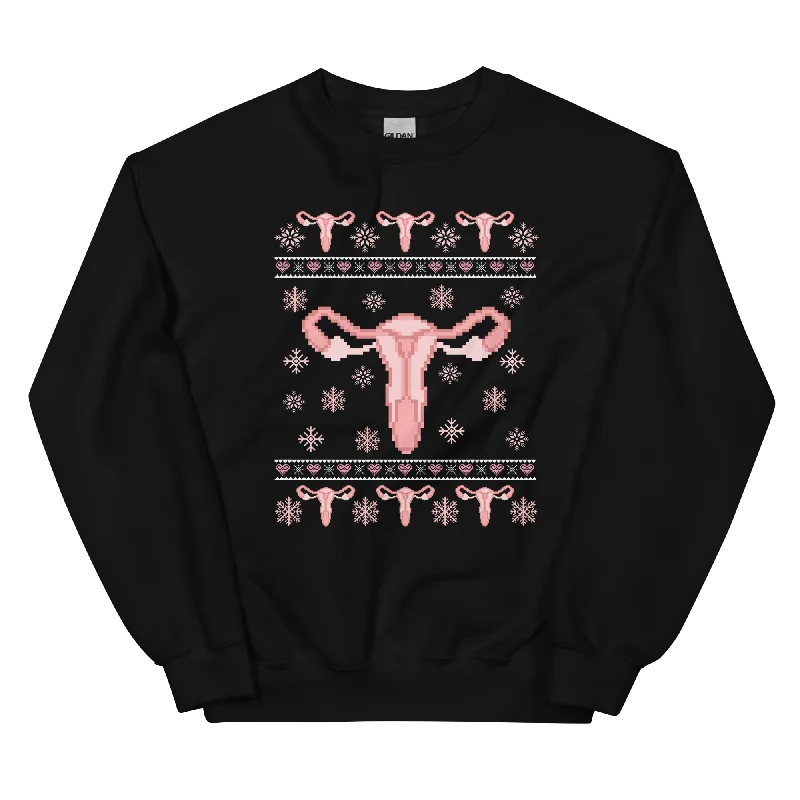 Uterus Ugly Unisex Sweatshirt Hoodie with Crew Neck Simple Timeless