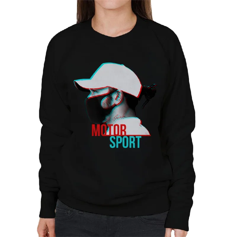 Motorsport Images Lewis Hamilton Side Shot Women's Sweatshirt Hoodie with Relaxed Fit Easy Casual