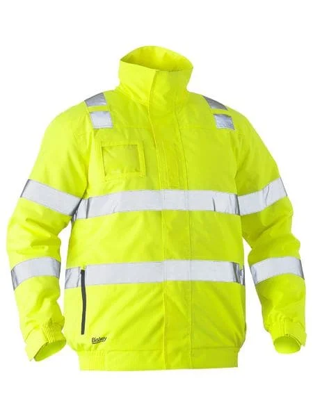 Bisley Taped Hi Vis Wet Weather Bomber Jacket (BJ6770T) Cardigan Sweater Pullover