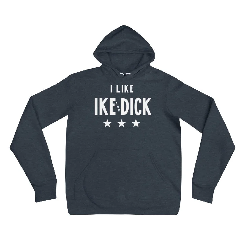 I Like Ike and Dick Unisex 1952 Campaign Retro Fleece hoodie Hoodie with Drawstring Waist Adjustable Fitted