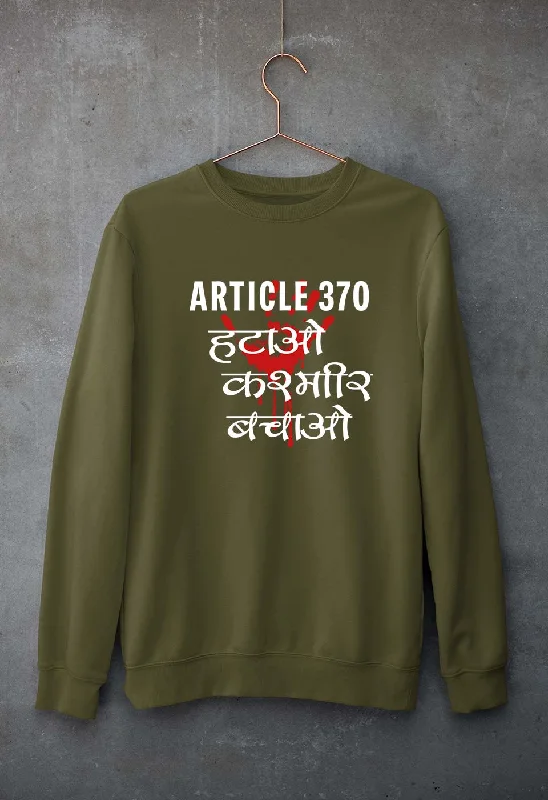 Article 370 Unisex Sweatshirt for Men/Women Hoodie with Metallic Shiny Futuristic