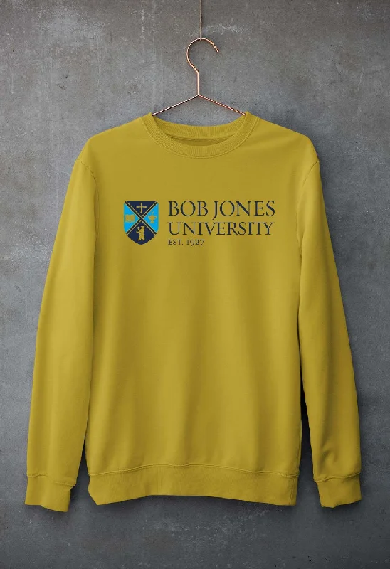 Bob Jones University Unisex Sweatshirt for Men/Women Hoodie with Slit Hem Functional Movement