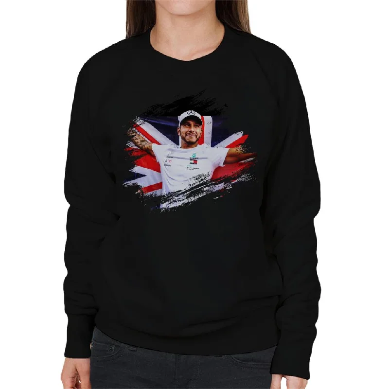 Motorsport Images Lewis Hamilton Autodromo Women's Sweatshirt Hoodie with Earth Tones Natural Calm