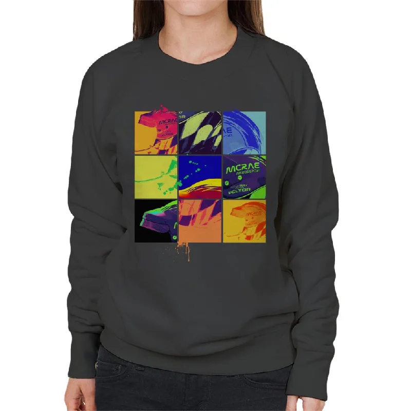 Motorsport Images Pop Art Helmet Women's Sweatshirt Hoodie with Snap Buttons Easy Quick