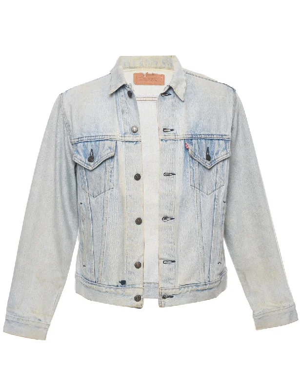 Levi's Denim Jacket - M Nylon Fabric Polyester Fabric Spandex Fabric