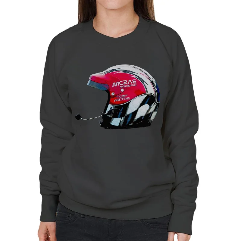 Motorsport Images McRae Helmet WRC Women's Sweatshirt Hoodie with Button Placket Classic Preppy