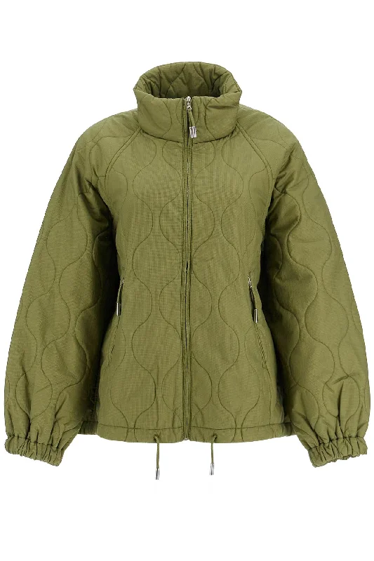 quilted trial jacket TRAIL JACKET KETCHUP KHAKI One-Shoulder Jacket Off-the-Shoulder Jacket Asymmetrical Jacket