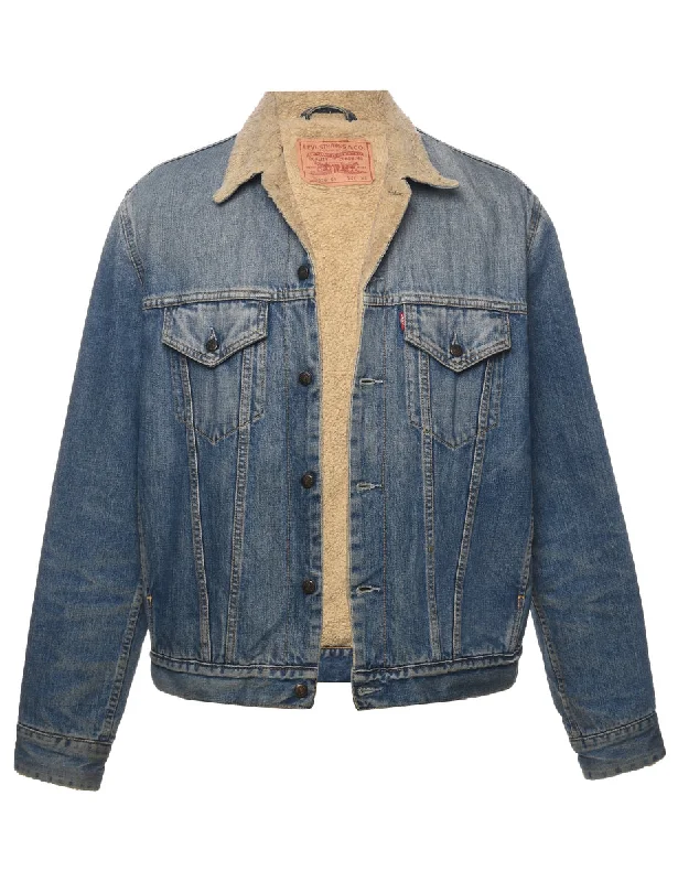 Levi's Shearling Denim Jacket - XL Collared Jacket Crew Neck Jacket Turtle Neck Jacket