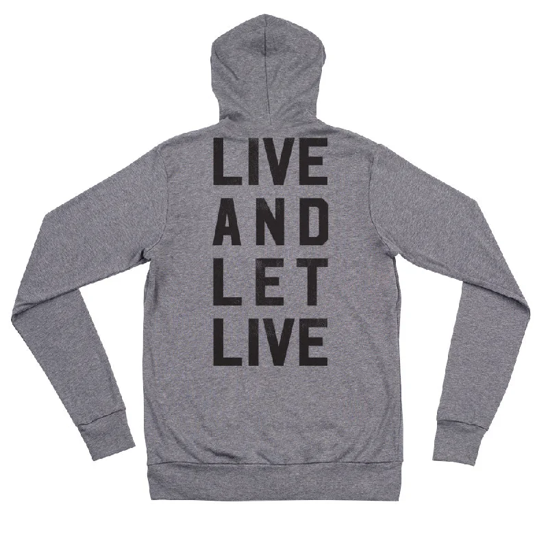 Live And Let Live Tri-Blend Lightweight Training Hoodie Hoodie with Reflective Safety Nightwear