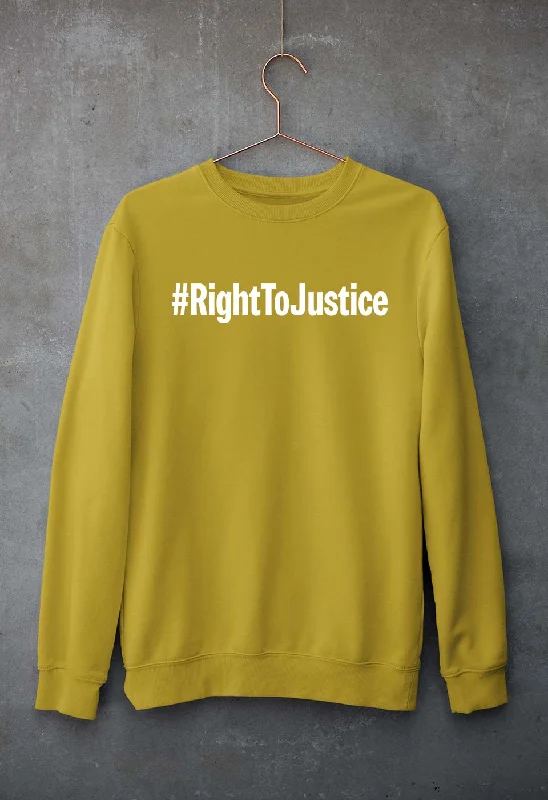 Right to Justice Unisex Sweatshirt for Men/Women Hoodie with Contrast Stitching Detailed Premium