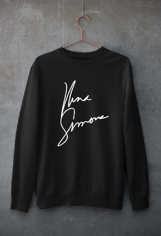 Nina Simone Unisex Sweatshirt for Men/Women Hoodie with Hem Raw Edge Edgy Unfinished