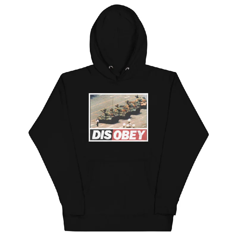 Tank Man DISOBEY Athletic Unisex Hoodie Graphic Hoodie Design Print