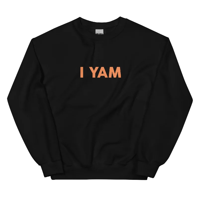 I Yam Unisex Sweatshirt Hoodie with Cropped Fit Short Trendy