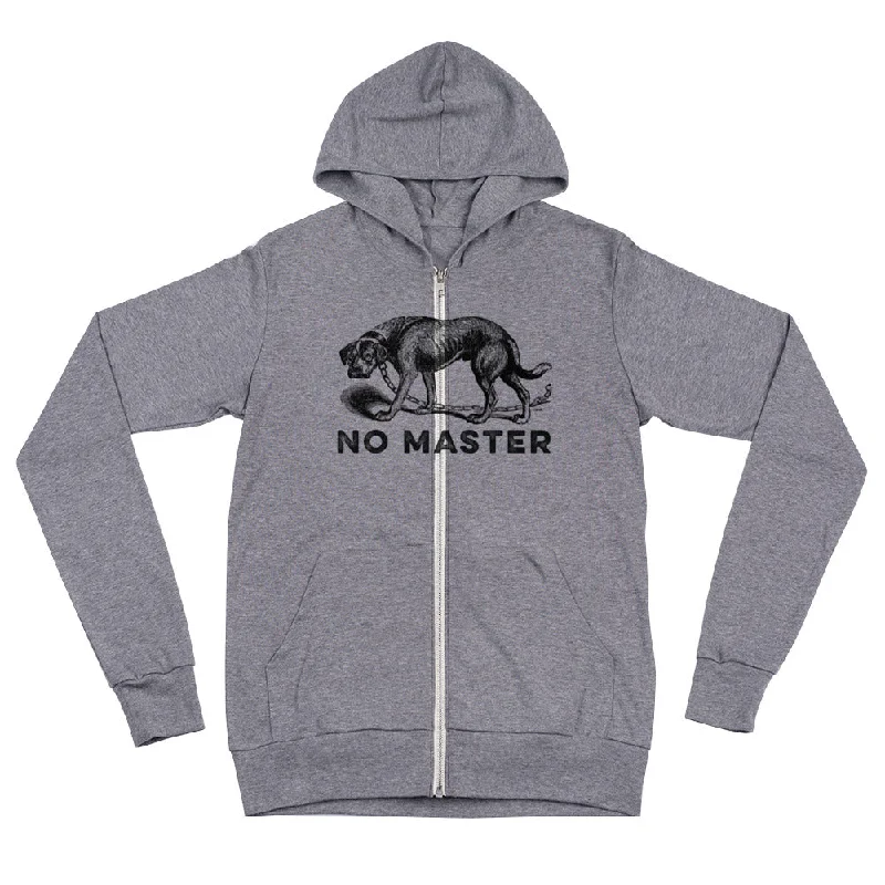 No Master Tri-Blend Summer Weight Zip Hoodie Hoodie with Double Zipper Versatile Adjustable