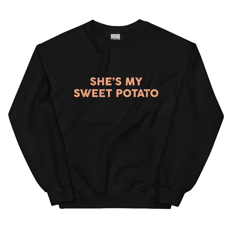 She's My Sweet Potato Unisex Sweatshirt Hoodie with Illustration Artistic Creative