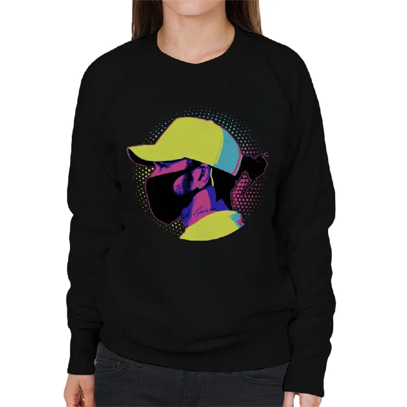 Motorsport Images Lewis Hamilton Colourful Side Shot Women's Sweatshirt Hoodie with Puffed Sleeves Voluminous Trendy