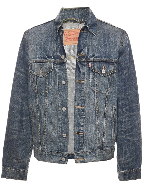 Levi's Stone Wash Classic Denim Jacket - M V-Neck Jacket Boat Neck Jacket Square Neck Jacket