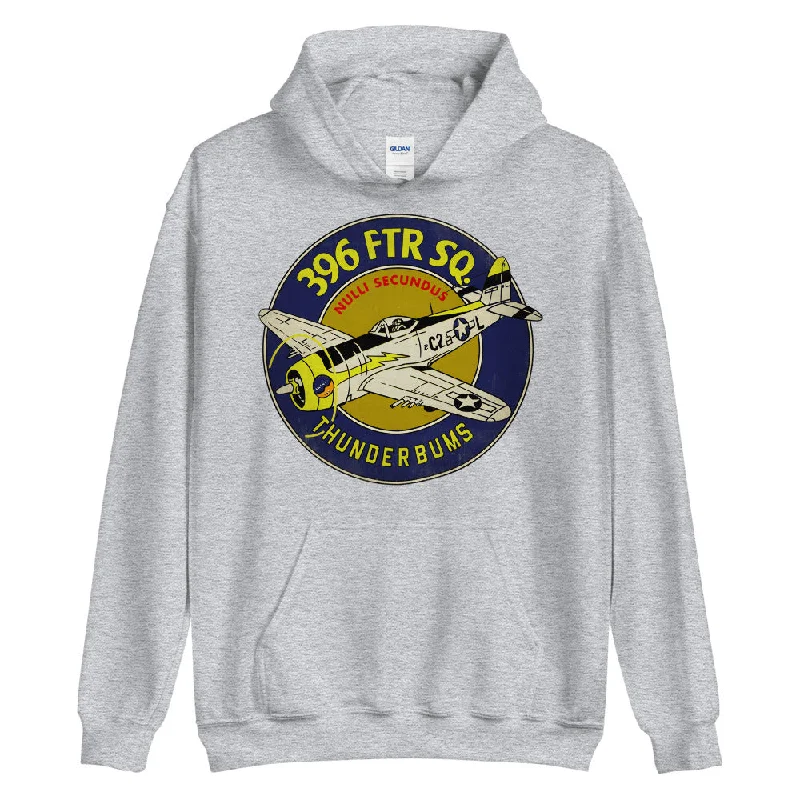 396th Fighter Squadron Thunderbums Hooded Sweatshirt Hoodie with Crew Neck Simple Timeless