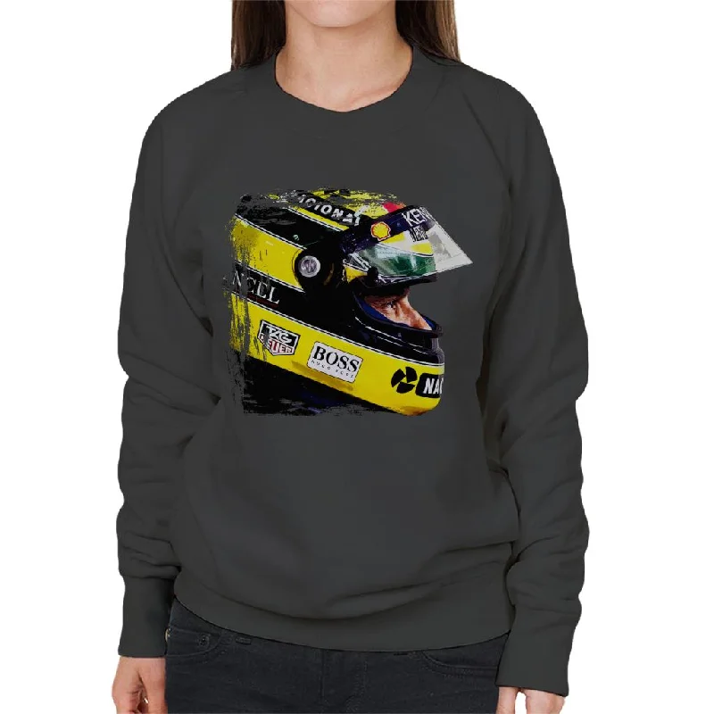 Motorsport Images Aryton Senna At Suzaka Japanese GP Women's Sweatshirt Hoodie with Lining Warm Insulated