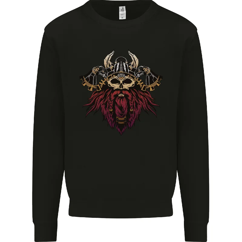 A Steampunk Viking Mens Sweatshirt Jumper Hoodie with Button Classic Timeless