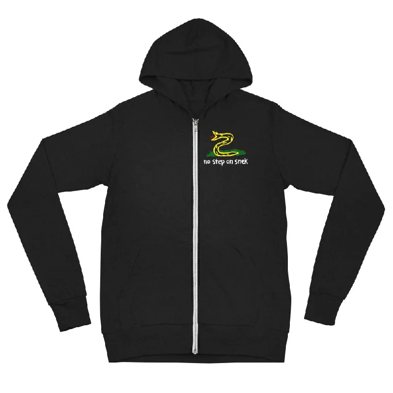 No Step On Snek Triblend Hoodie Hoodie with Turtle Neck Cozy Winter