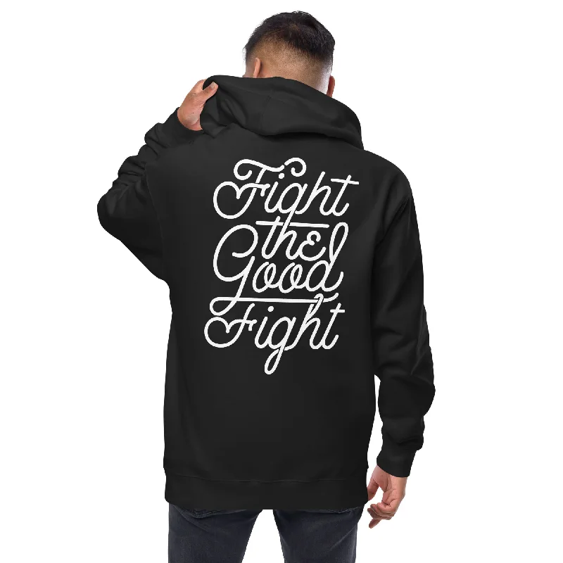 Fight the Good Fight Unisex  Zip Hoodie Hoodie with Hood Adjustable Protection