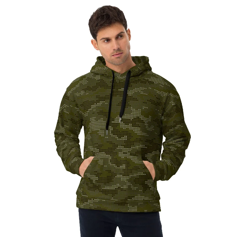 Woodland Giga Camo Hoodie Hoodie with Zipper Placket Modern Functional