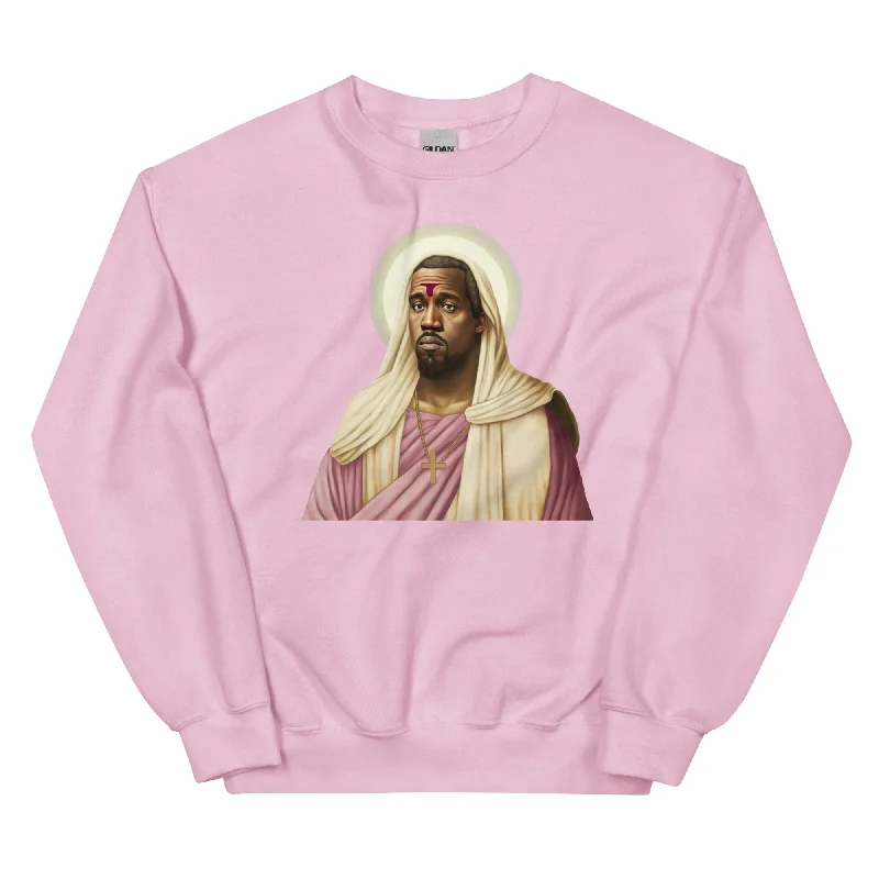 Kanye Christ Unisex Sweatshirt Hoodie with Tied Waist Feminine Flattering