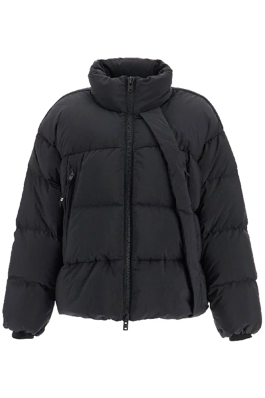 short oversized down jacket IW0064 BLACK Elasticated Jacket Padded Jacket Insulated Jacket