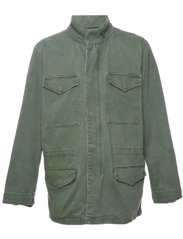 Levi's Green Utility Jacket - XL Trench Coat Raincoat Waterproof Jacket