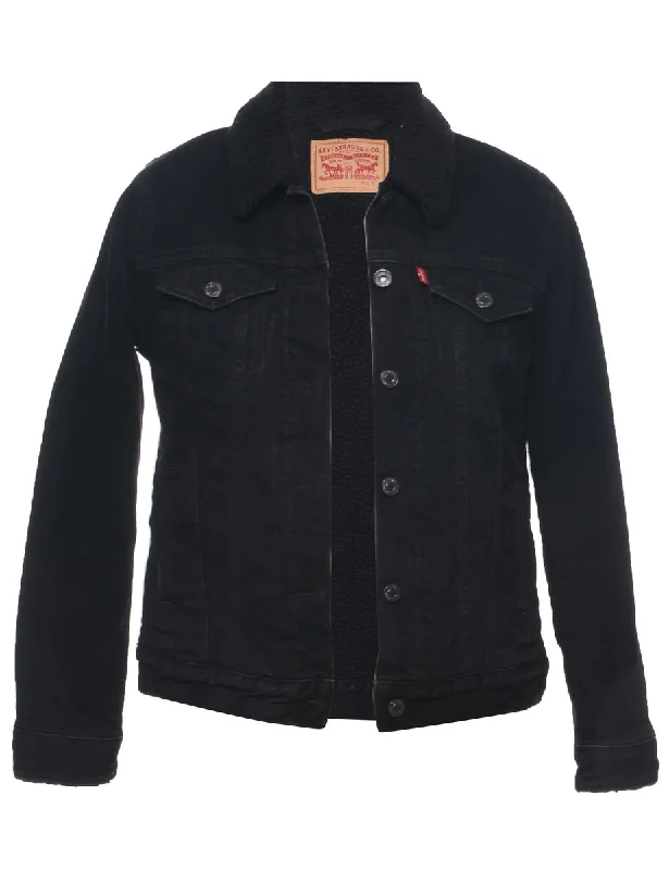 Levi's Shearling Denim Jacket - S Print Jacket Jacquard Jacket Patchwork Jacket