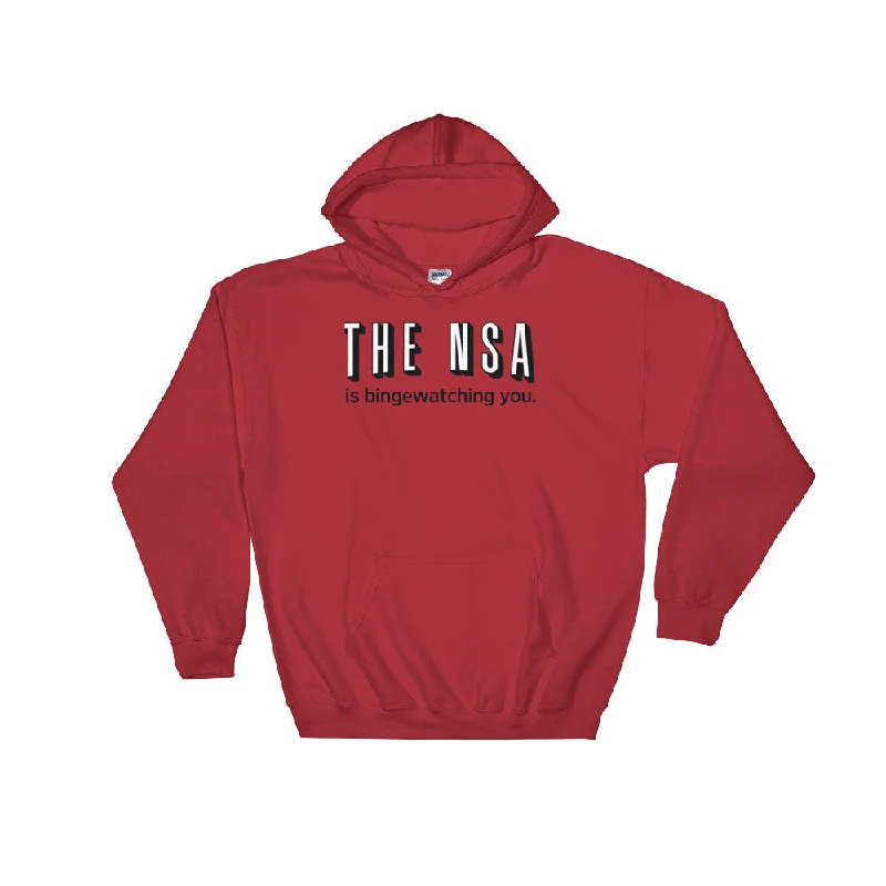 The NSA Is Binge Watching You Hooded Sweatshirt Hoodie with Pattern Geometric Abstract