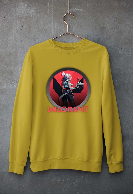 Valorant Unisex Sweatshirt for Men/Women Hoodie with Hem Contrast Bold Stylish