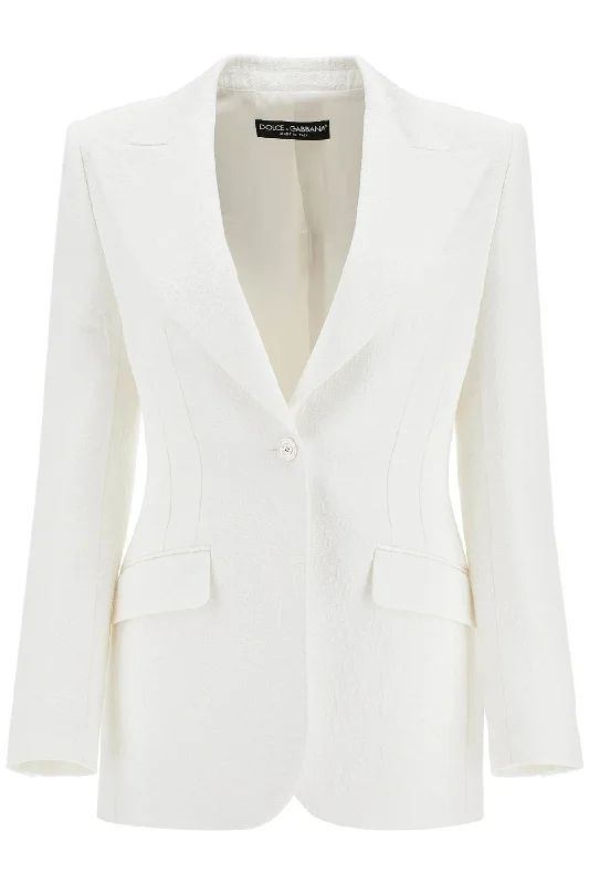 turlington brocade jacket F29UCT FJTBV BIANCO OTTICO Satin Jacket Silk Jacket Chiffon Jacket