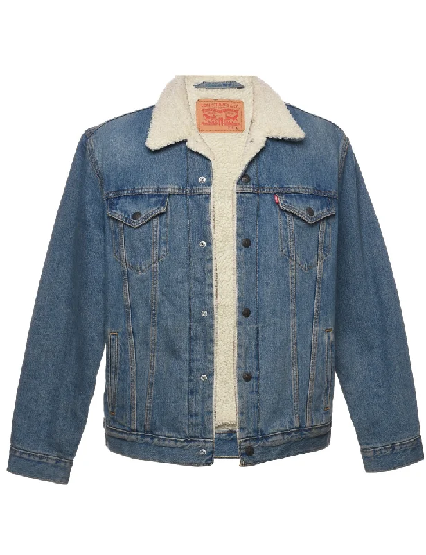 Levi's Shearling Denim Jacket - L Corduroy Jacket Velvet Jacket Brocade Jacket