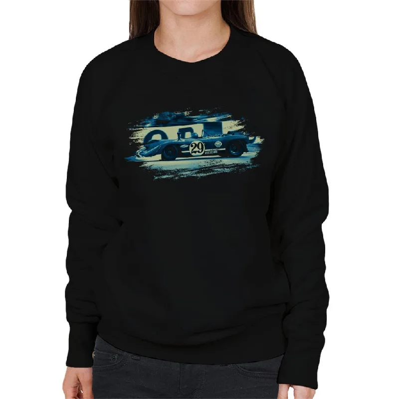 Motorsport Images Linge Williams Porsche 908 Women's Sweatshirt Hoodie with Pattern Geometric Abstract