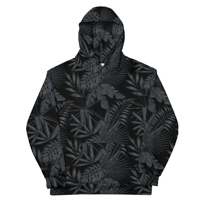 Midnight Watch Hawaiian Print Hoodie Sweatshirt Hoodie with Button Classic Timeless