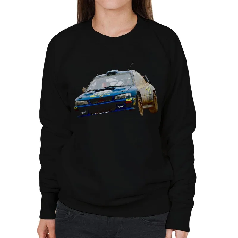 Motorsport Images Subaru Impreza Richard Burns Women's Sweatshirt Hoodie with Back Slit Movement Comfort