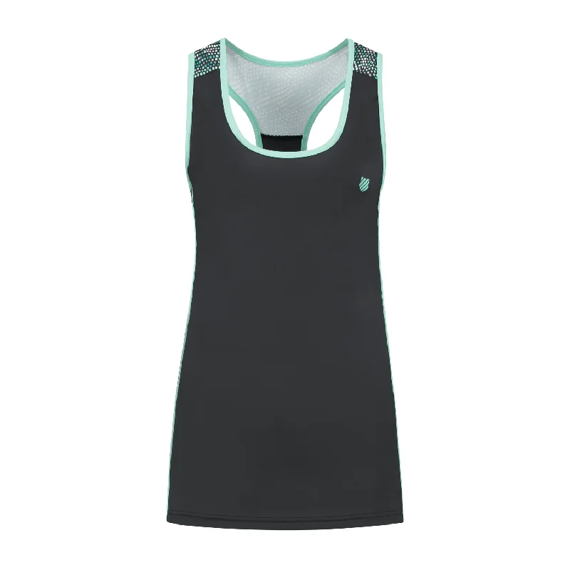 194251-088 | WOMENS HYPERCOURT SPEED TANK | LIMO BLACK / ARUBA peekaboo tank top