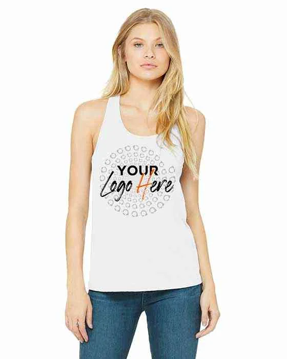 Ladies' Jersey Racerback Tank | Bella+Canvas 6008 charcoal tank top