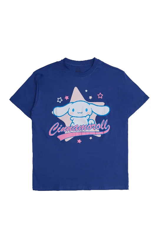 Cinnamoroll Graphic Puff Print Relaxed Tee Iron Safe Non-Iron Wrinkle Free