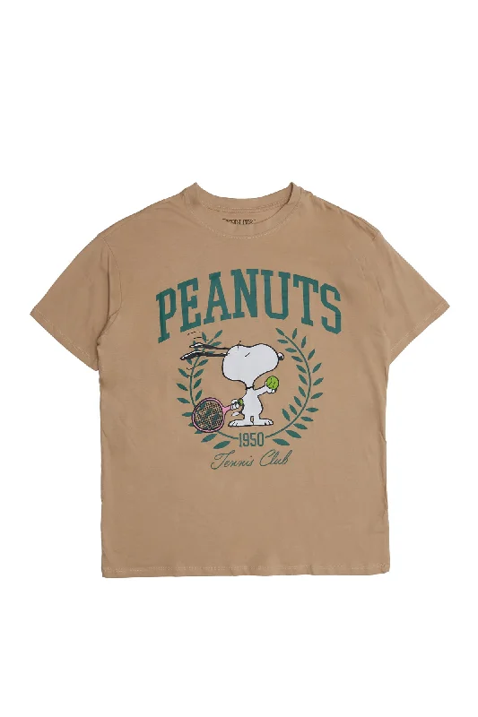 Peanuts Snoopy 1950 Graphic Relaxed Tee Hooded Caped Shawl Collar