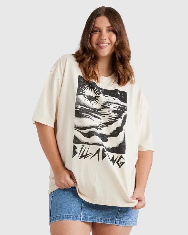 Billabong Night Walks T-Shirt Solid Color Striped Floral