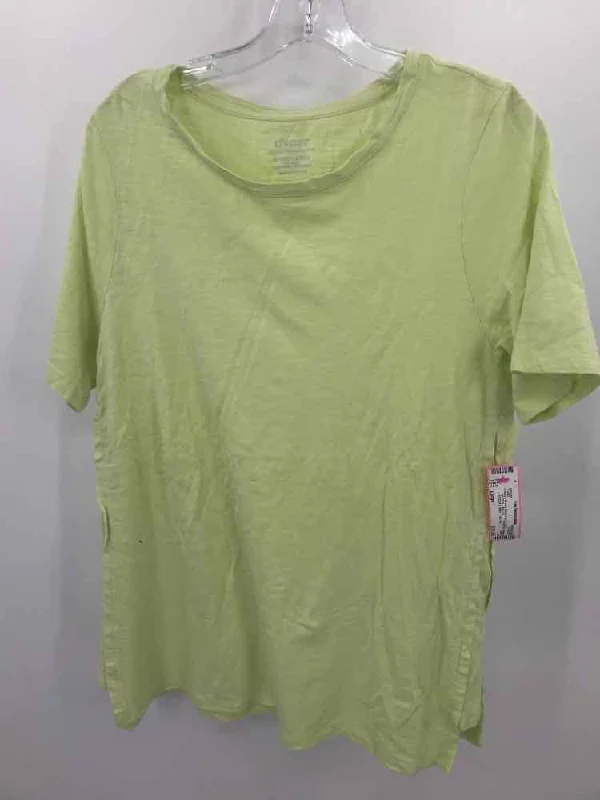 Pre-Owned Chico's Green Size Large T-shirt Print Jacquard Patchwork