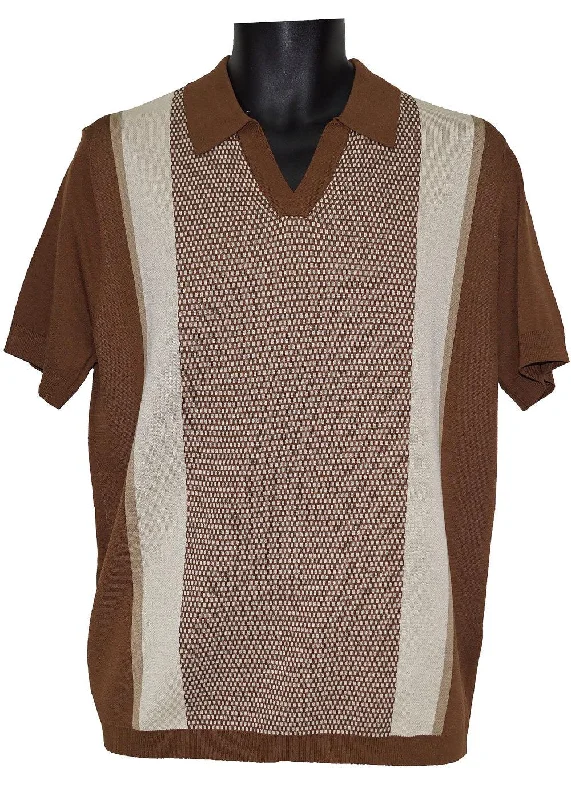 Cigar Shirt # PJ1419 Brown Boxy Fit Fitted Loose