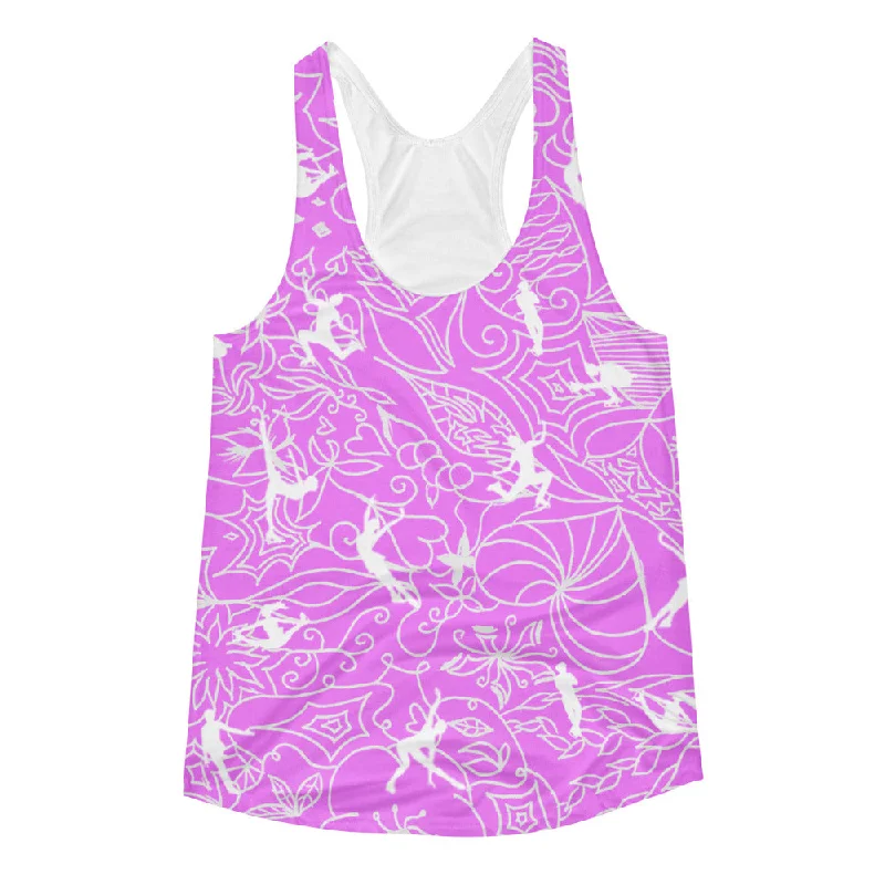 Skater Silhouette Racerback Tank (Adult) cold shoulder tank