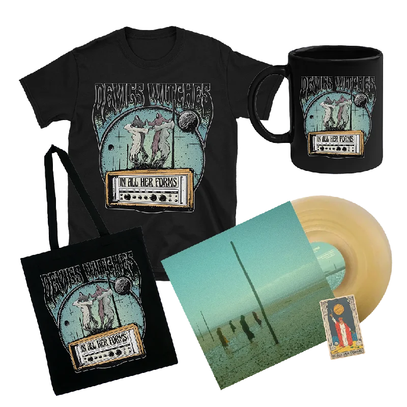 Devil's Witches - In All Her Forms Bundle - Matriarch Edition Vinyl (Unsigned) + Black T-Shirt + Black Tote Bag + Black Mug Zippered Buttoned Snapped