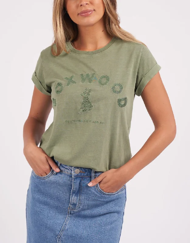 Effortless Tee - Fern Green Mesh Canvas Denim