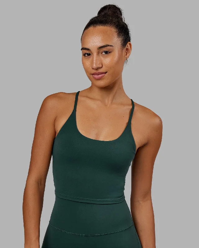 Elixir Active Tank - Vital Green floral tank top